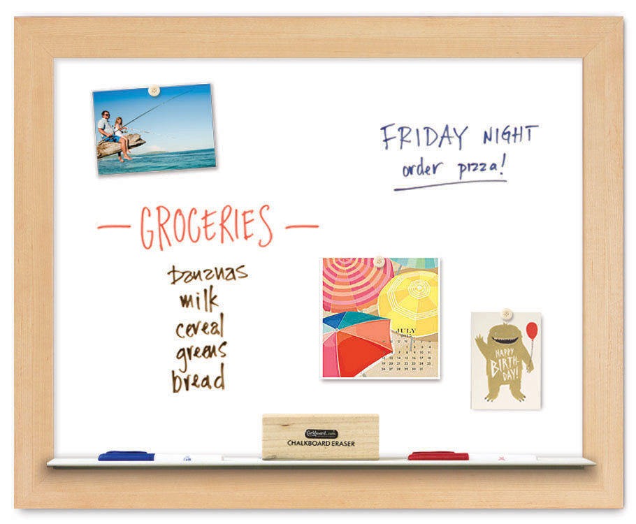 30" x 24" Dry Erase Board - Maple Frame